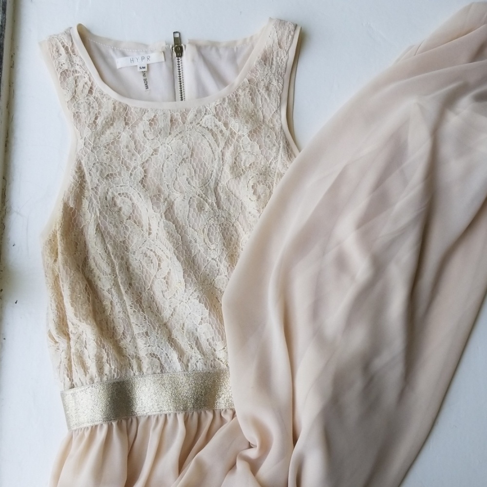 Full Length Gold Formal Dress